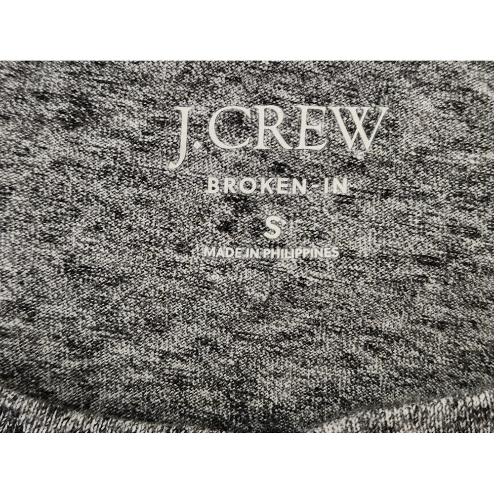 J. Crew Men's Long Sleeve Henley in Heather Gray